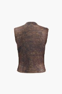 Retro Print Cut Out Tank Top sold by Micas
