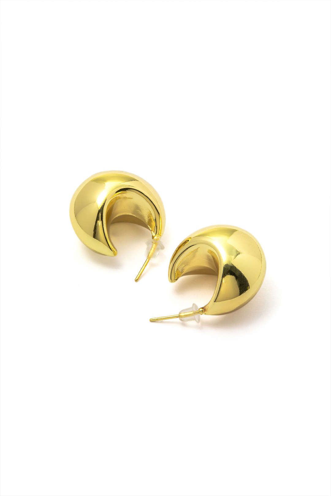 Curved Hoop Earrings sold by Micas product image thumbnail 4