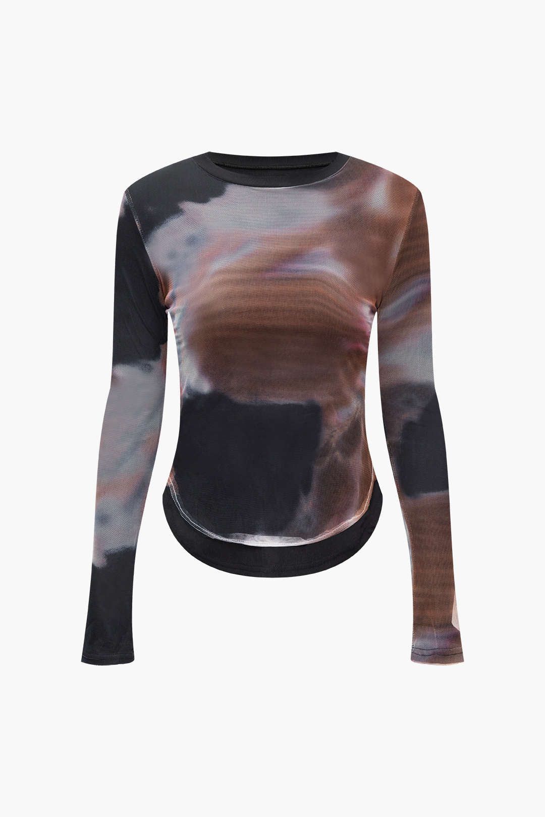 Tie Dye Mesh Long Sleeve Top sold by Micas product image thumbnail 2
