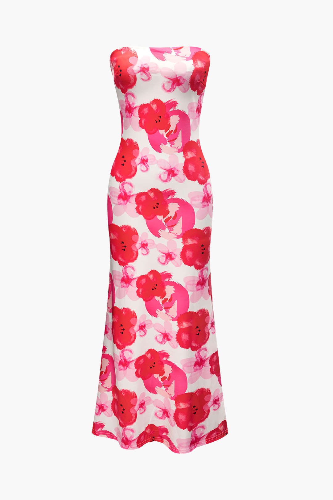 Floral Print Elastic Back Maxi Dress sold by Micas product image thumbnail 2