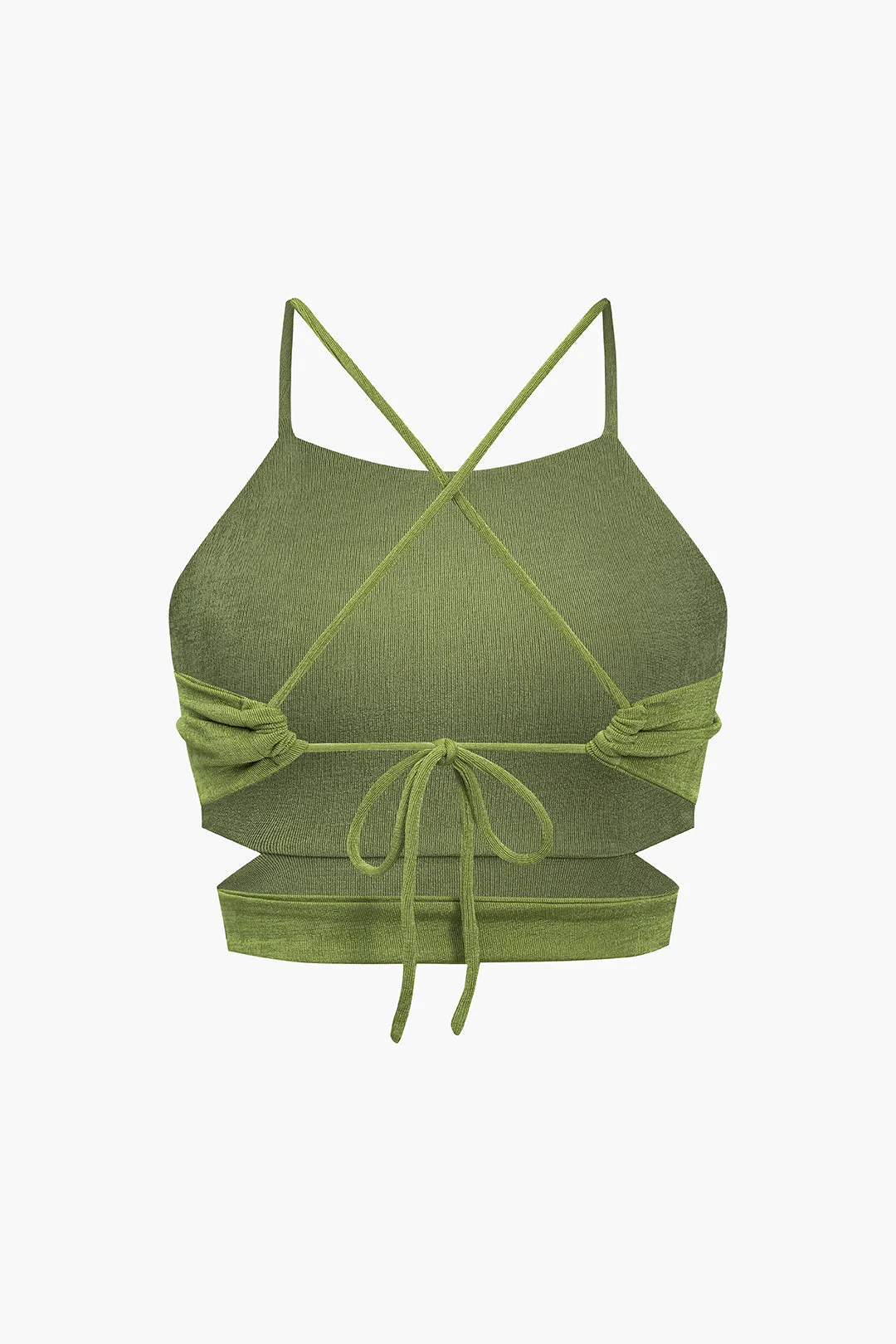 Solid Cross Crop Top og Slit nederdel sæt sold by Micas product image thumbnail 4