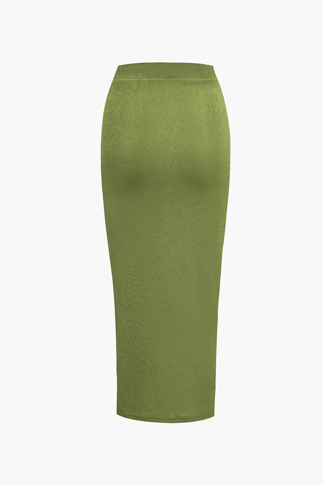 Solid Cross Crop Top og Slit nederdel sæt sold by Micas product image thumbnail 5