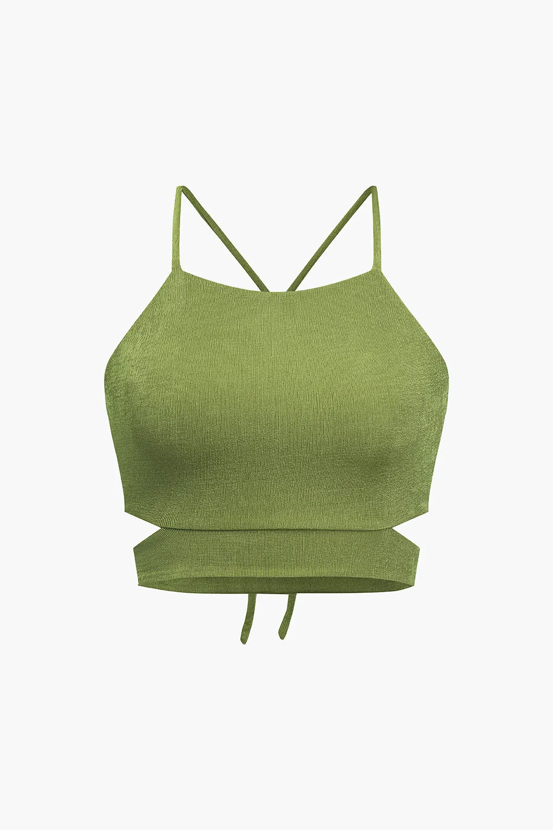 Solid Cross Crop Top og Slit nederdel sæt sold by Micas product image thumbnail 2