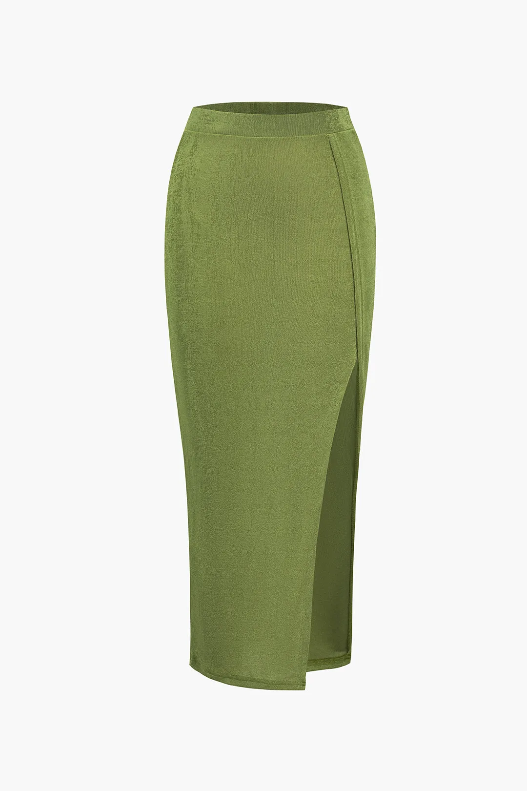 Solid Cross Crop Top og Slit nederdel sæt sold by Micas product image thumbnail 3