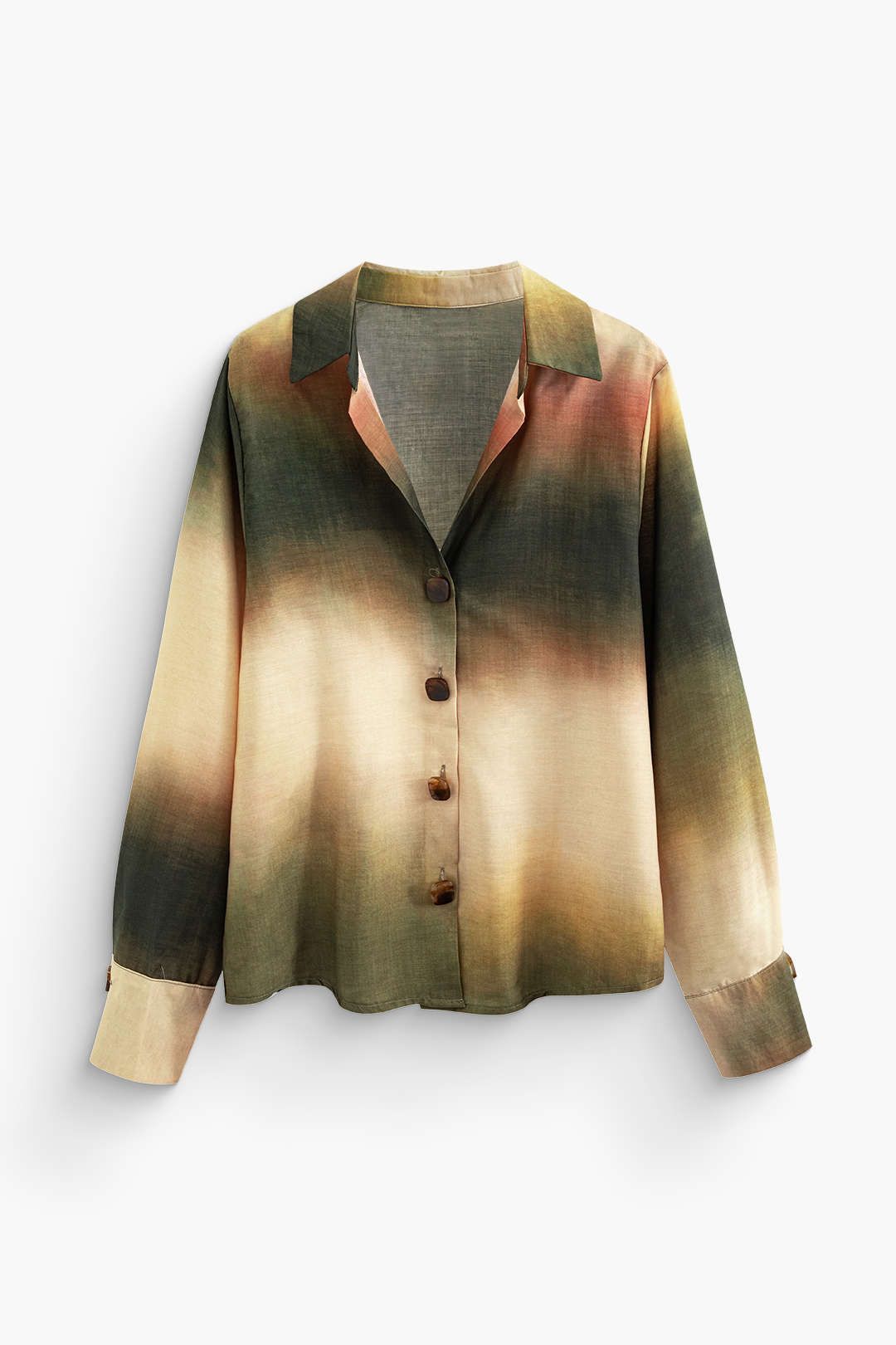 Tie Dye V-neck Button Up Shirt sold by Micas