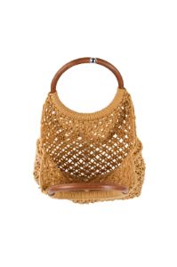 Circle Handle Straw Bag sold by Micas