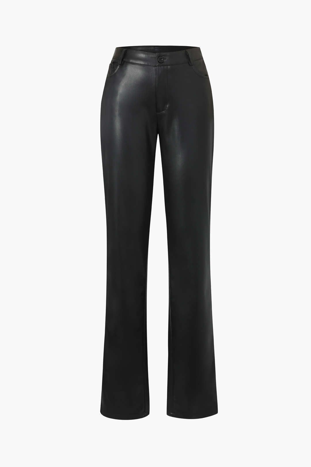 Low Rise Faux Leather Skinny Leg Pants sold by Micas