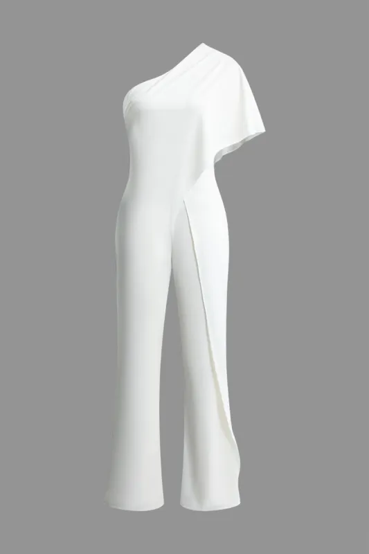 Asymmetrical One Shoulder Wrap Jumpsuit sold by Micas