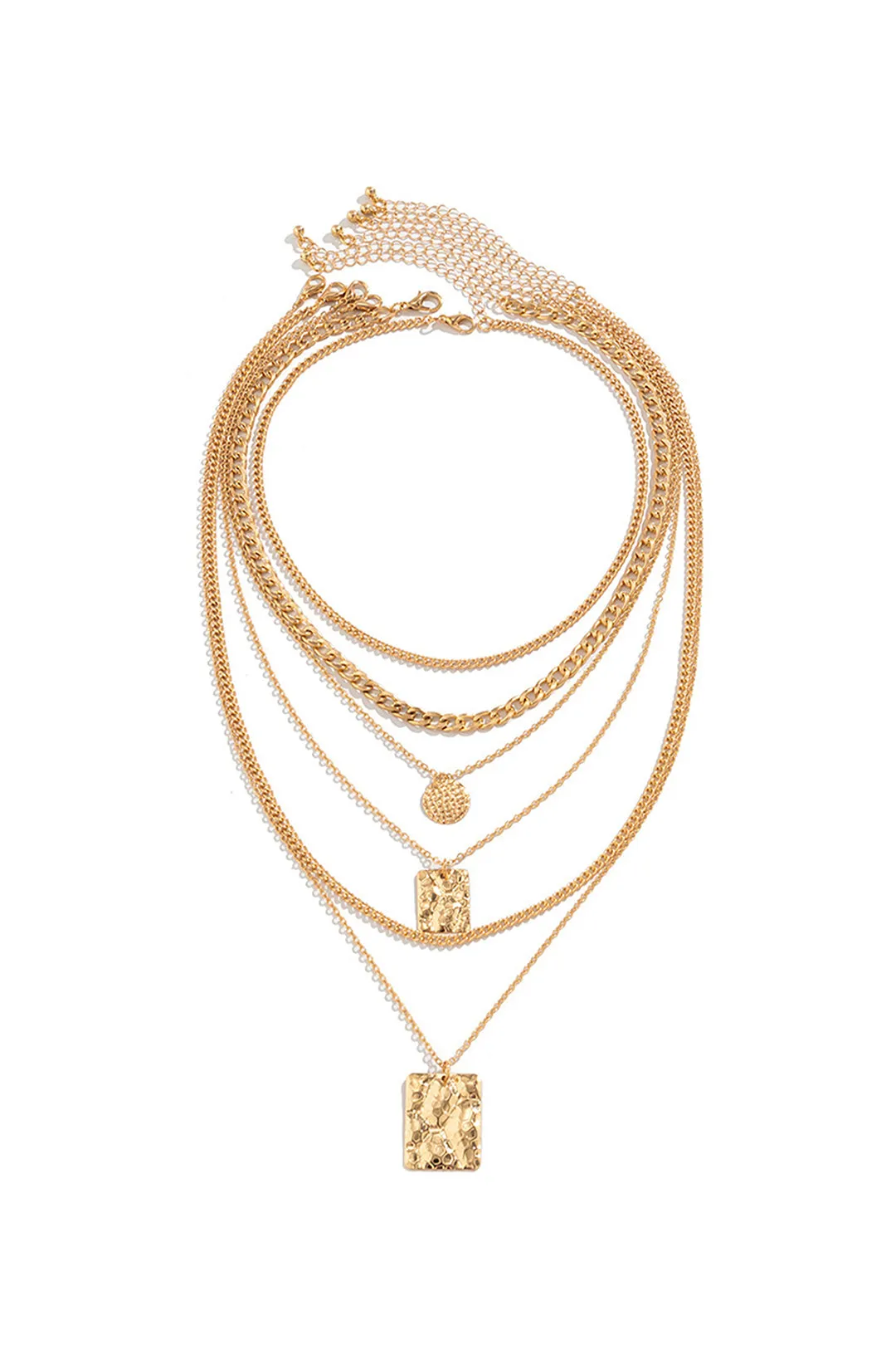 Metal kæde geometrisk vedhæng halskæde sold by Micas product image thumbnail 3