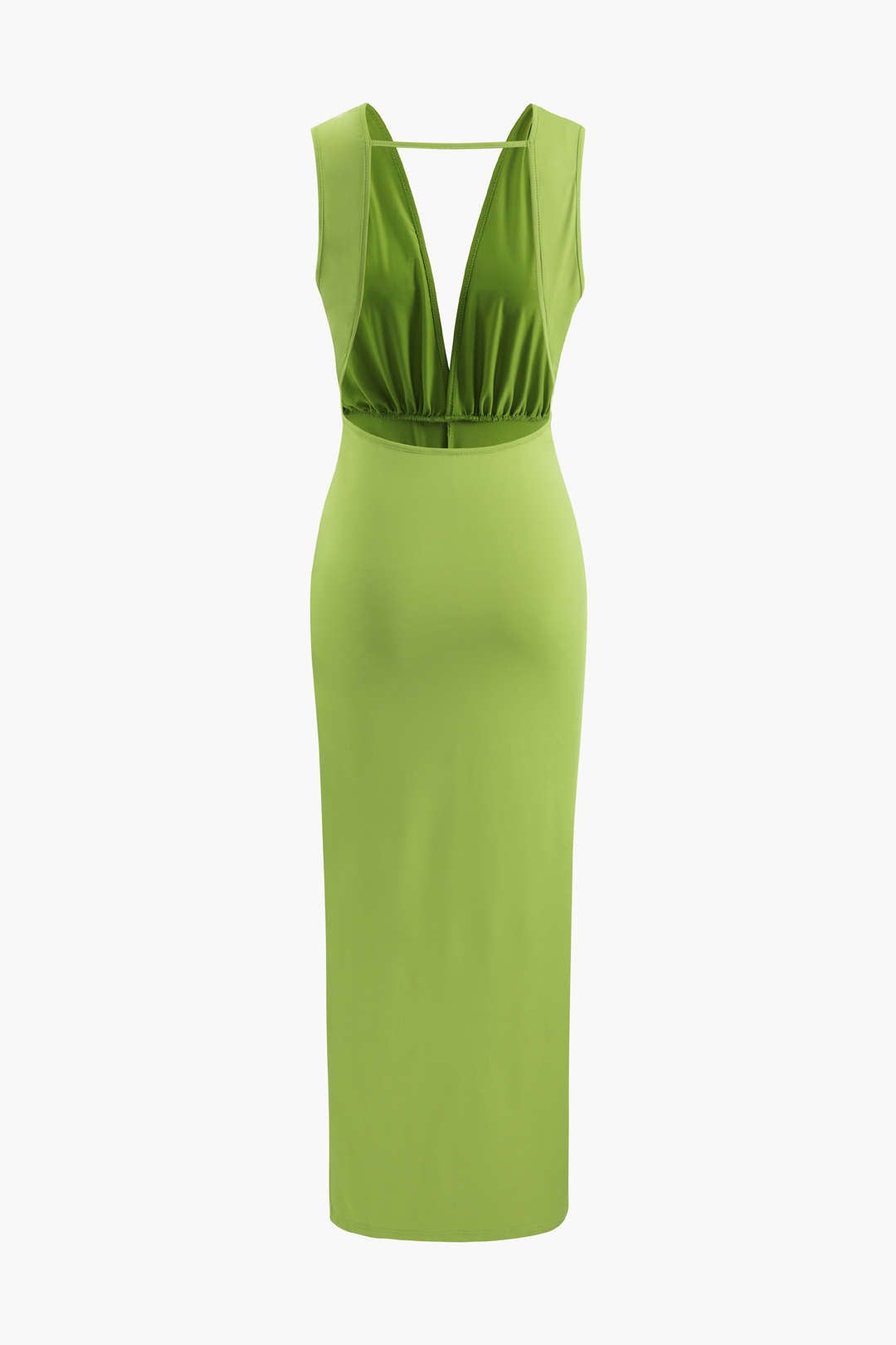 Deep V-neck Backless Slit Midi Dress sold by Micas product image thumbnail 2