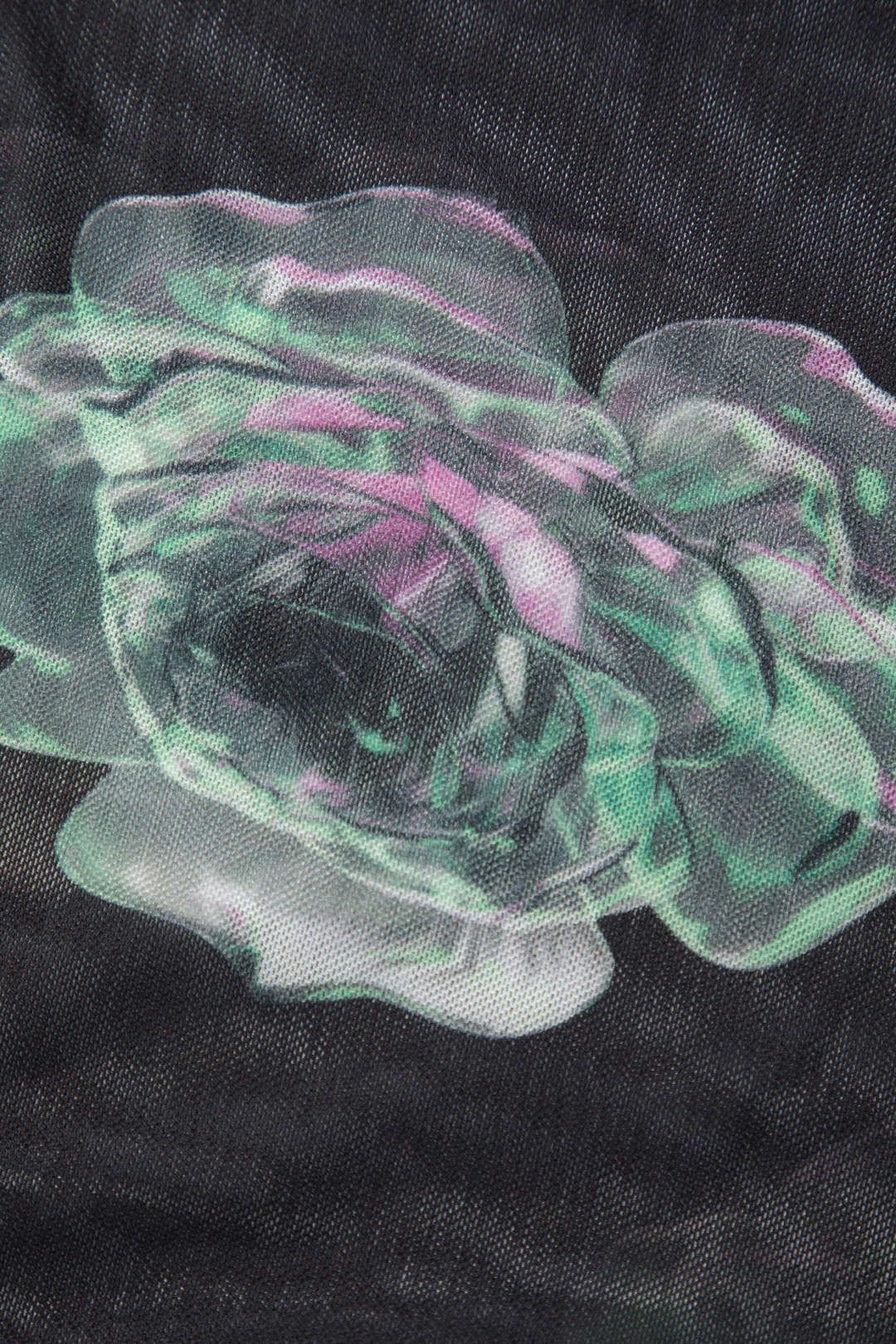 Floral Print Mesh Long Sleeve Bodysuit sold by Micas product image thumbnail 4