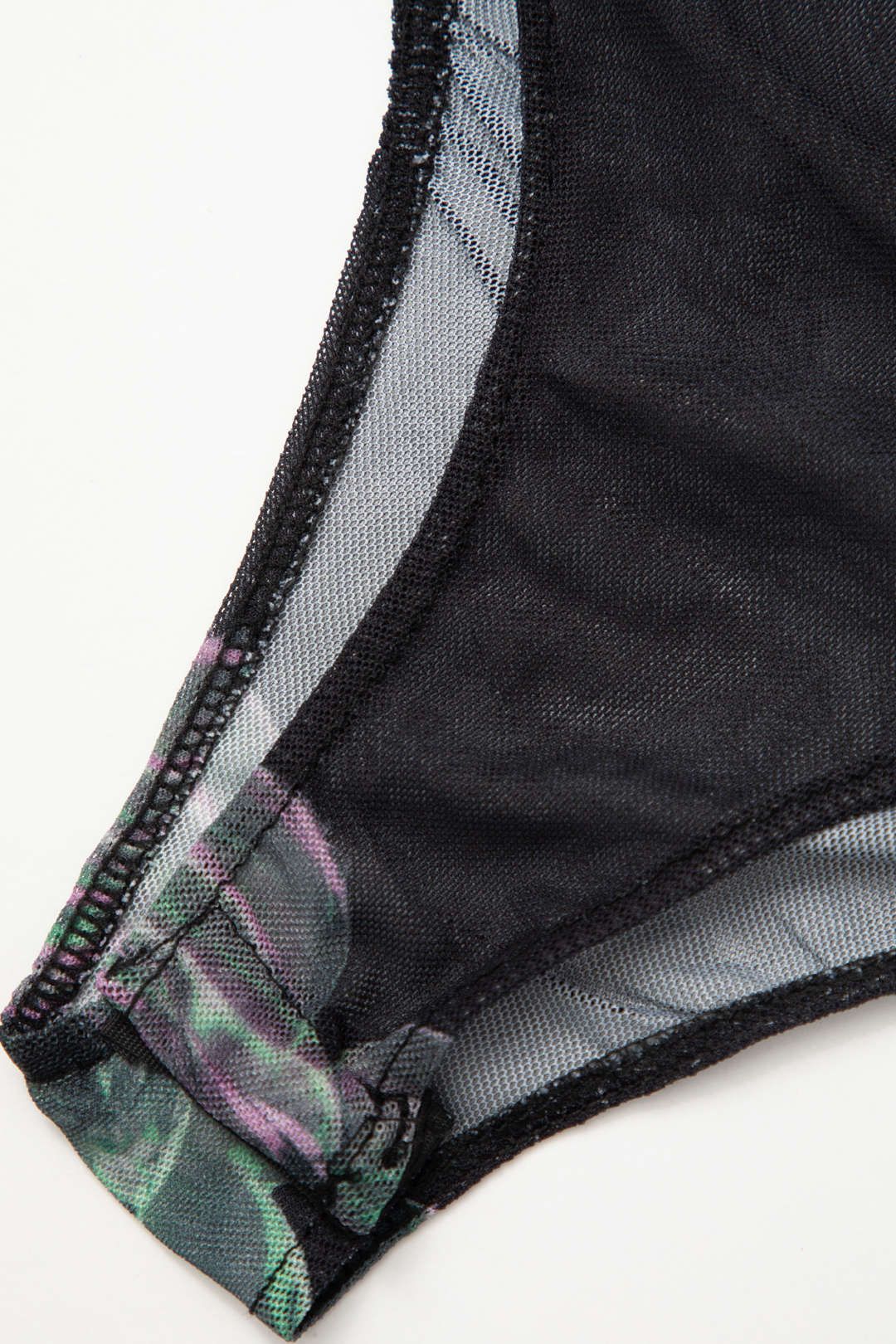 Floral Print Mesh Long Sleeve Bodysuit sold by Micas product image thumbnail 5