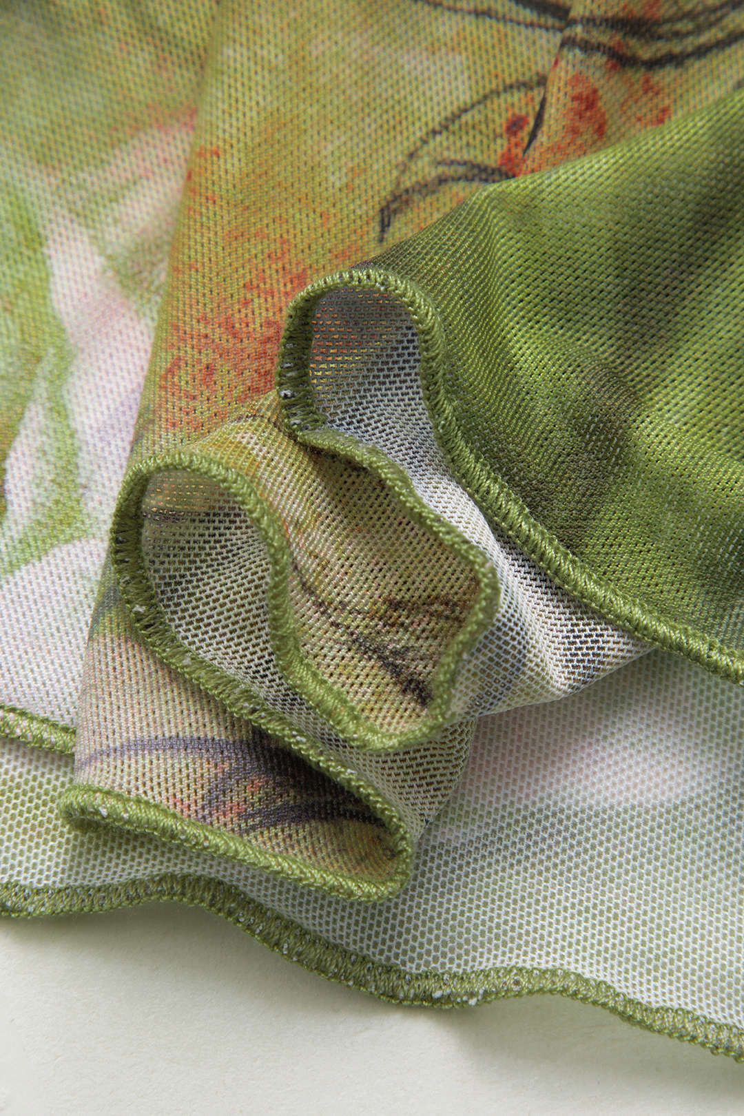 Floral Print Mesh Mermaid Maxi Skirt sold by Micas product image thumbnail 3