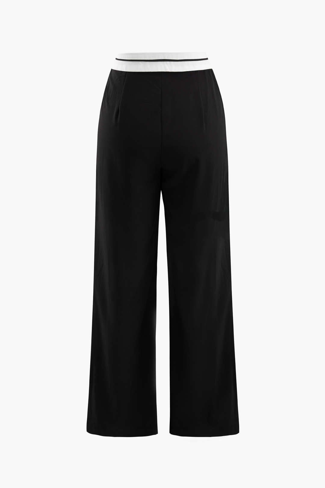 Contrast Waistband Pleated Full Length Pants sold by Micas product image thumbnail 2