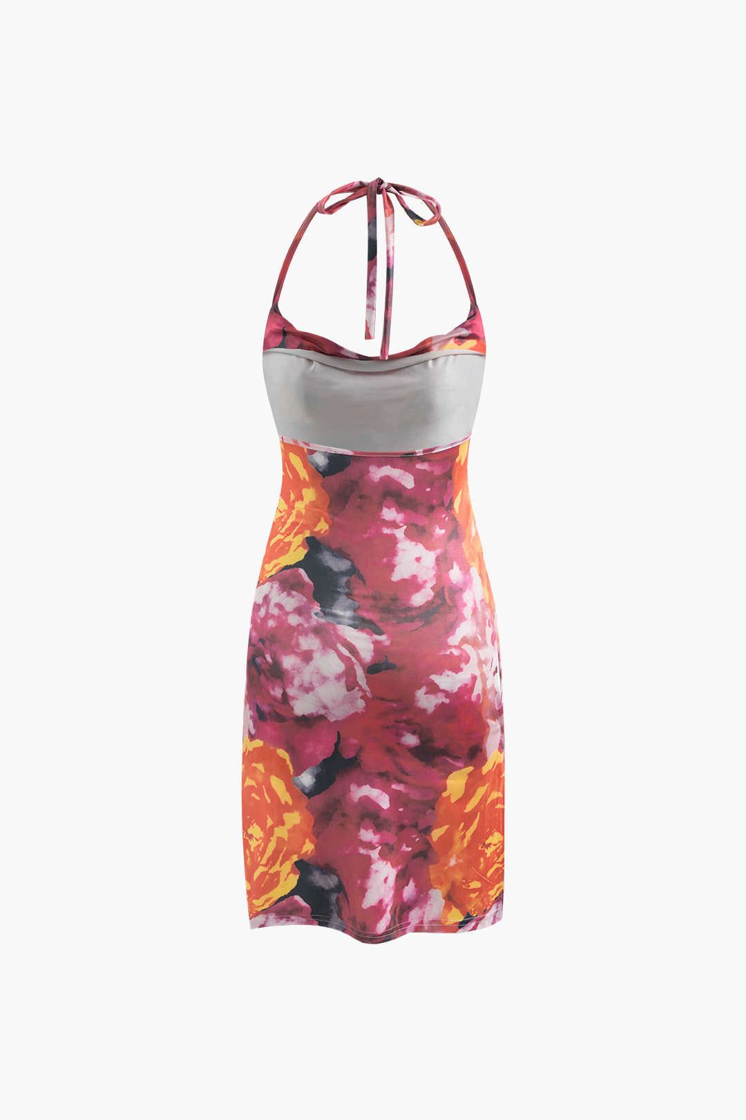 Abstract Print Halter Mini Dress sold by Micas product image thumbnail 2