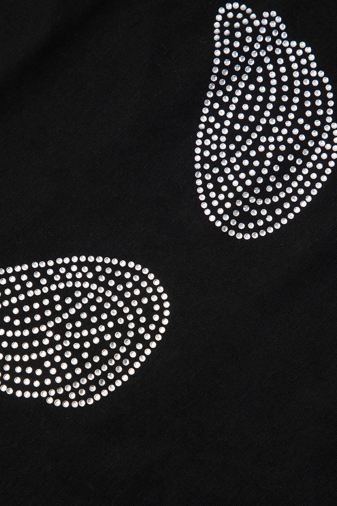 Heart Embellished Short Sleeve Crop Top sold by Micas product image thumbnail 4