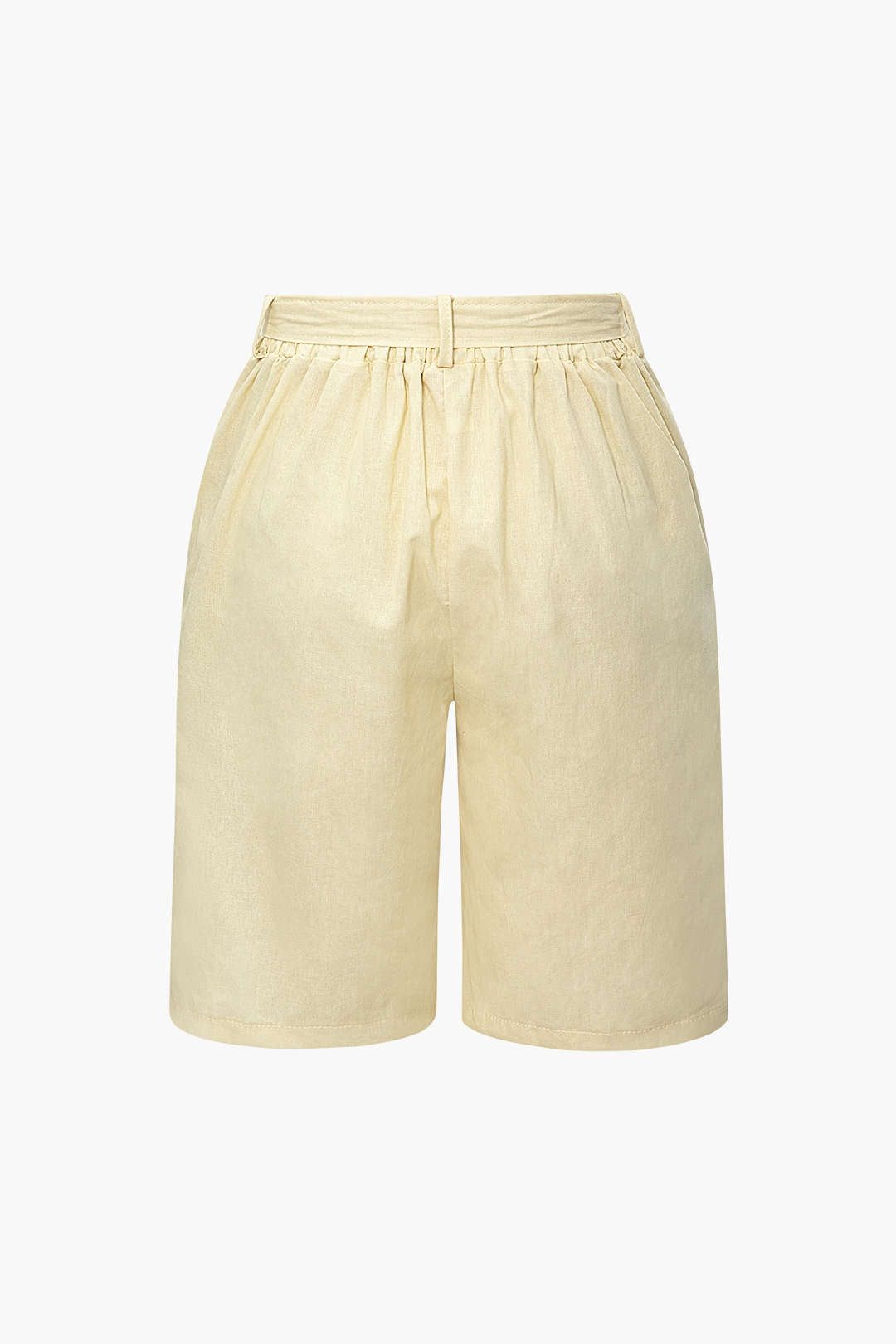 Linen-Blend V-neck Blouse And Belted Shorts Set sold by Micas product image thumbnail 6