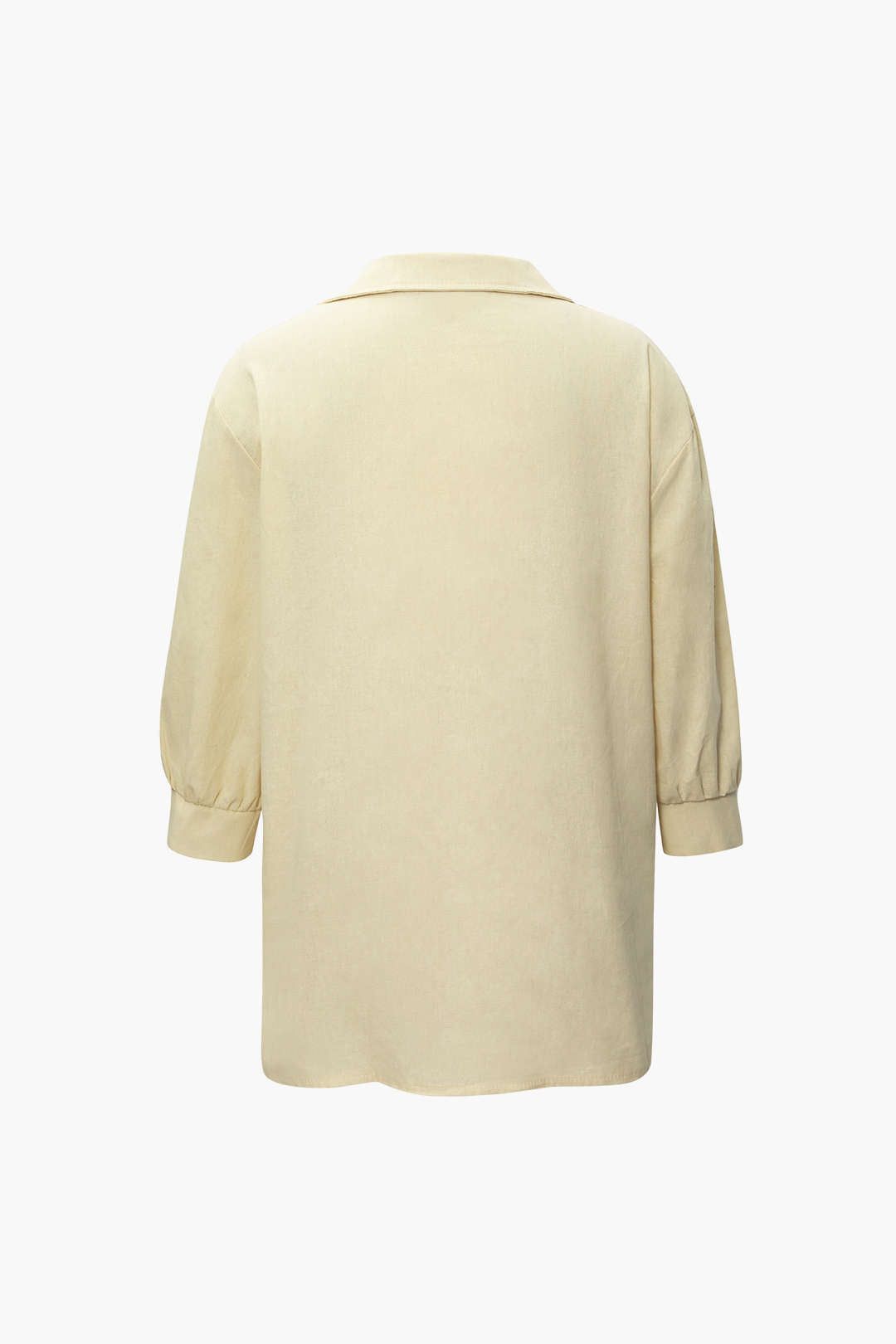 Linen-Blend V-neck Blouse And Belted Shorts Set sold by Micas product image thumbnail 5