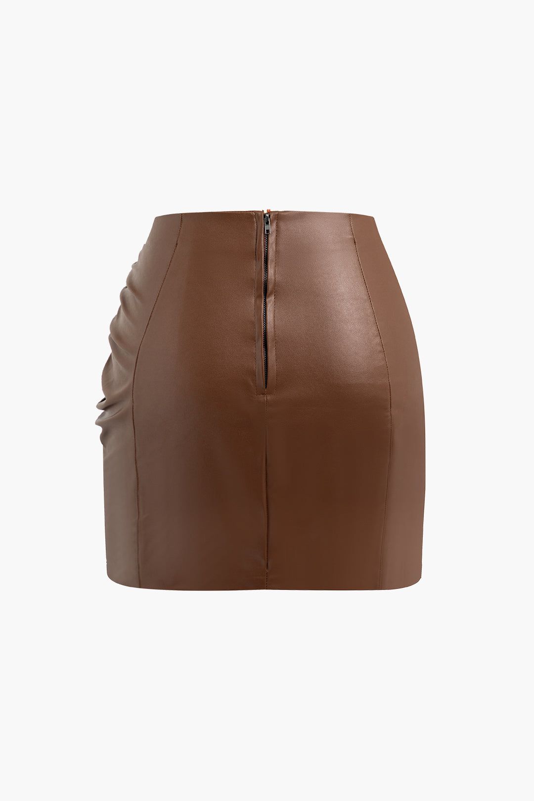 Faux Leather Ruched Mini Skirt sold by Micas product image thumbnail 2
