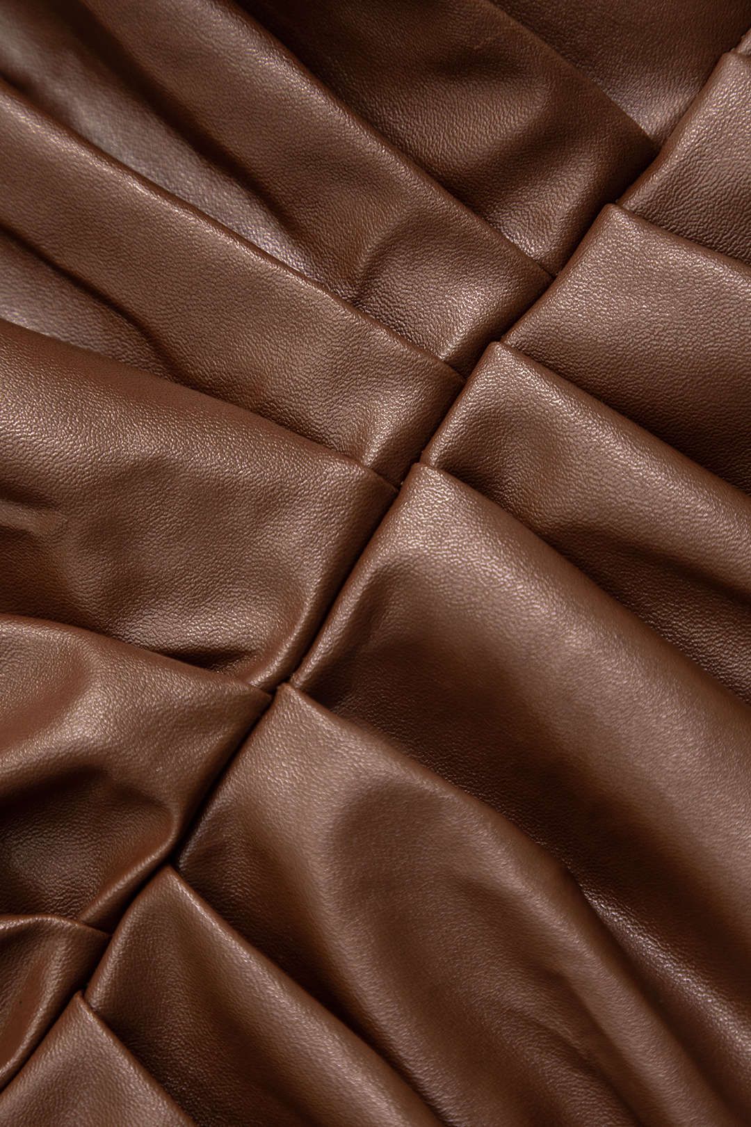 Faux Leather Ruched Mini Skirt sold by Micas product image thumbnail 3