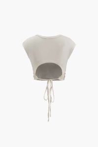 Tie Backless Crop T-Shirt sold by Micas
