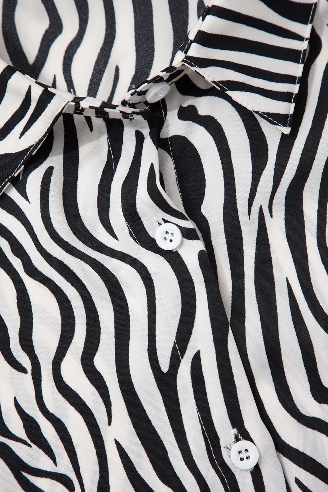 Zebra-Stripe Knot Hem Blouse sold by Micas product image thumbnail 5