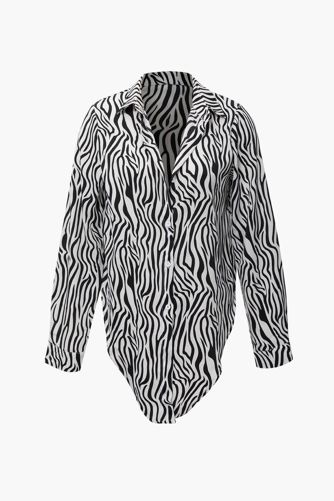 Zebra-Stripe Knot Hem Blouse sold by Micas product image thumbnail 2