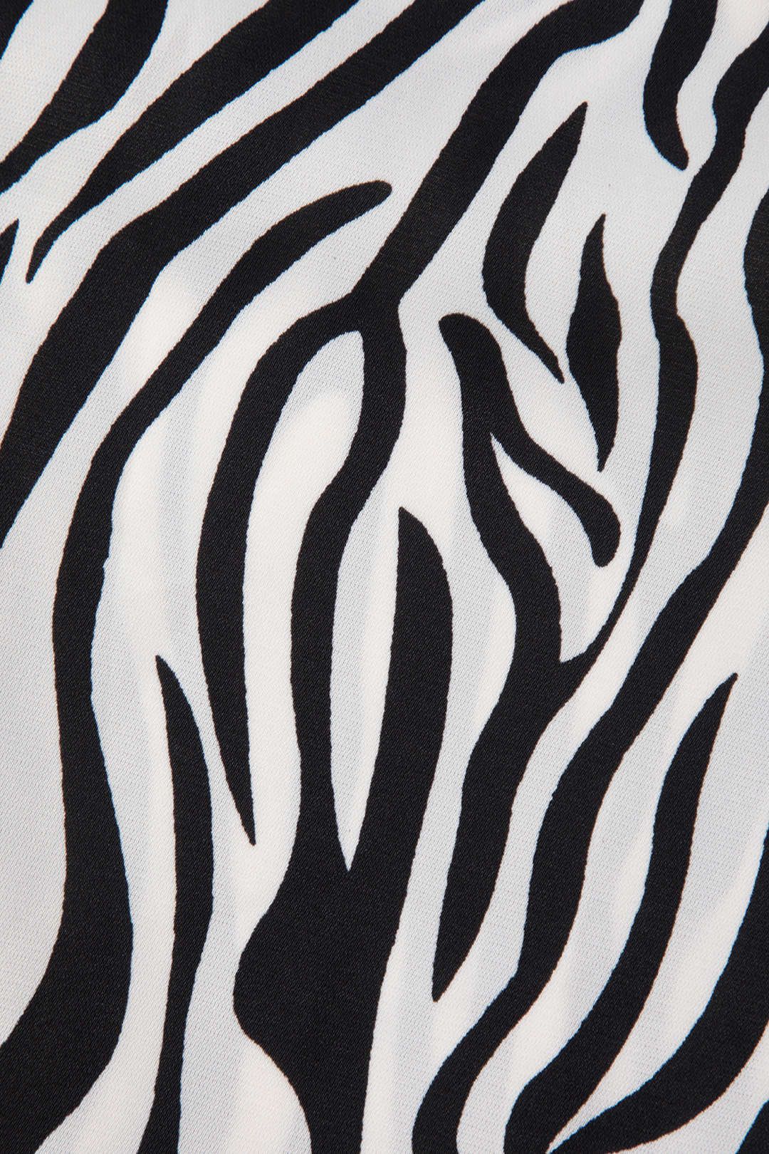 Zebra-Stripe Knot Hem Blouse sold by Micas product image thumbnail 6