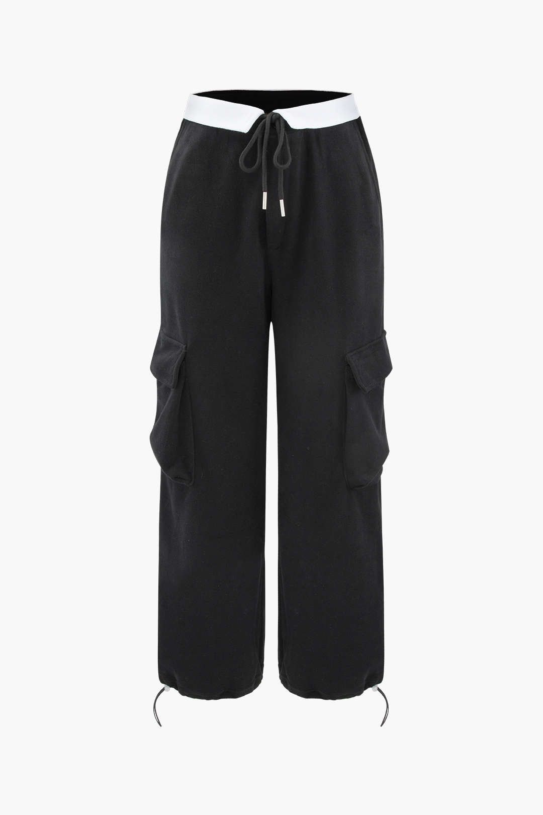 Foldover Flap Pocket Drawstiring Cargo Pants sold by Micas
