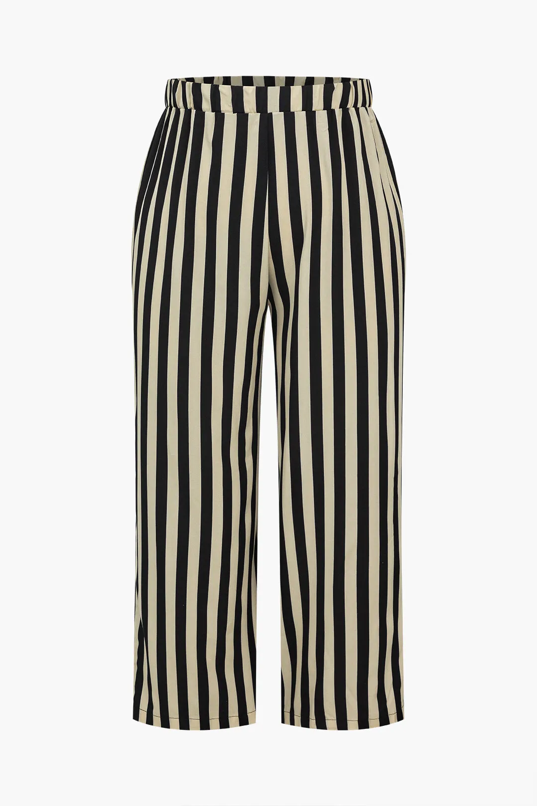 Plus Size Stripe Print Trouser Set sold by Micas product image thumbnail 4