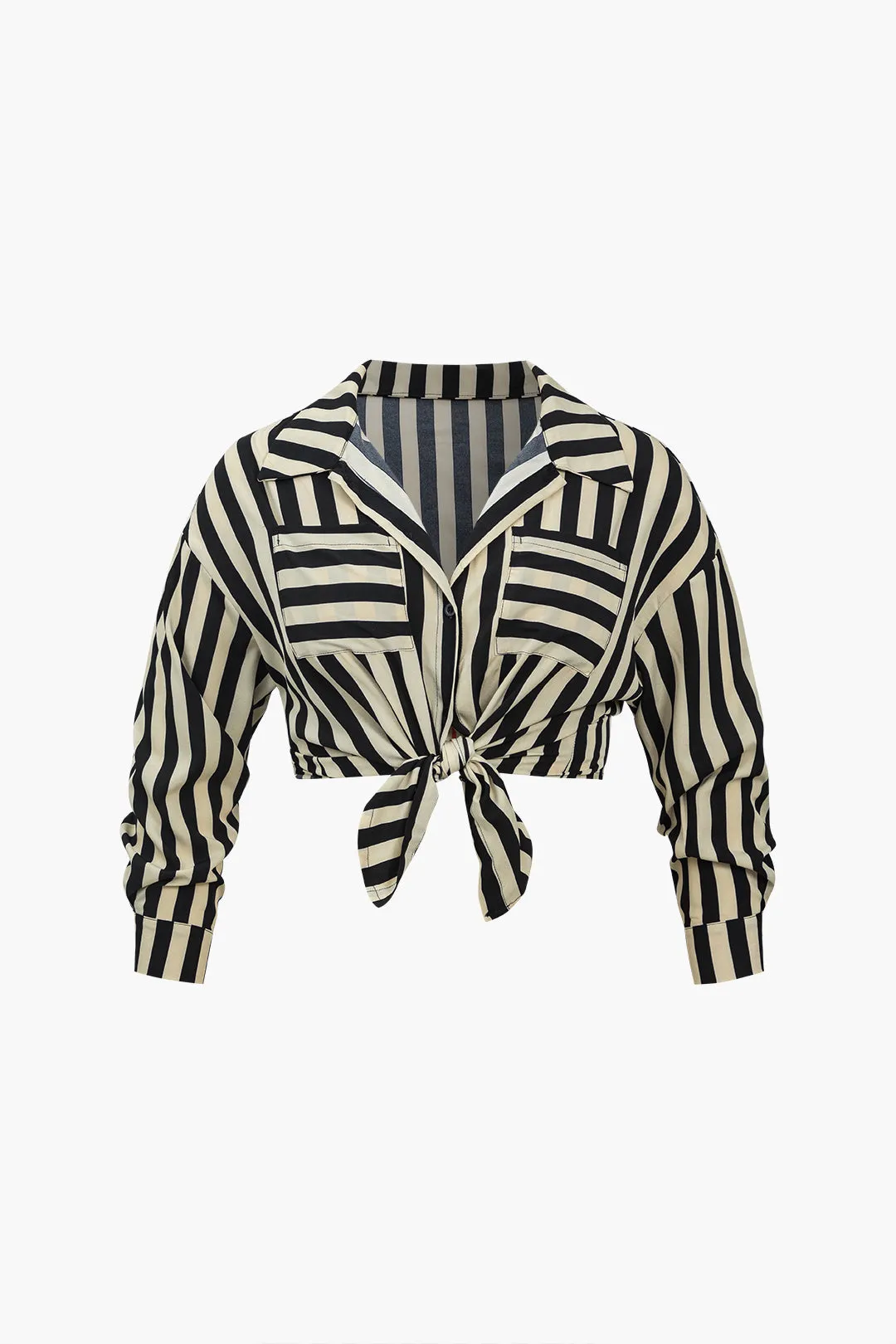 Plus Size Stripe Print Trouser Set sold by Micas product image thumbnail 2