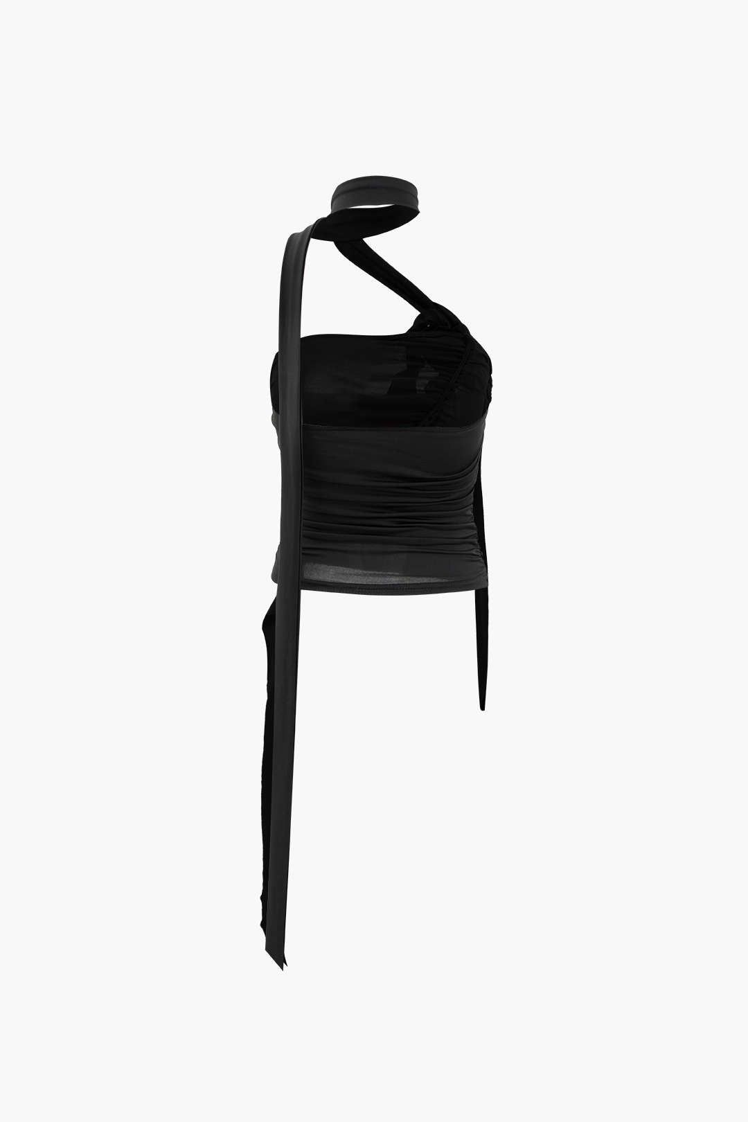 Halter Flower Applique Ruffle Cami Top sold by Micas product image thumbnail 2