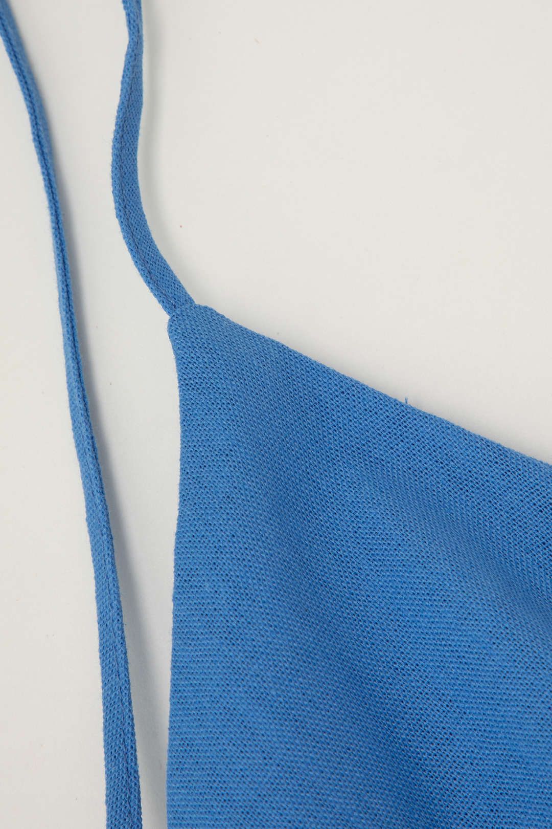 V-neck Linen Pleated Slit Midi Dress sold by Micas product image thumbnail 3