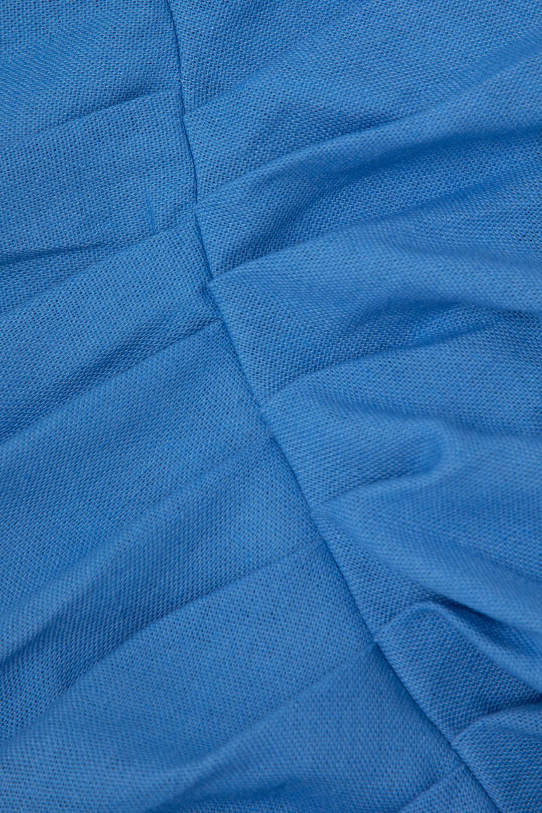 V-neck Linen Pleated Slit Midi Dress sold by Micas product image thumbnail 5