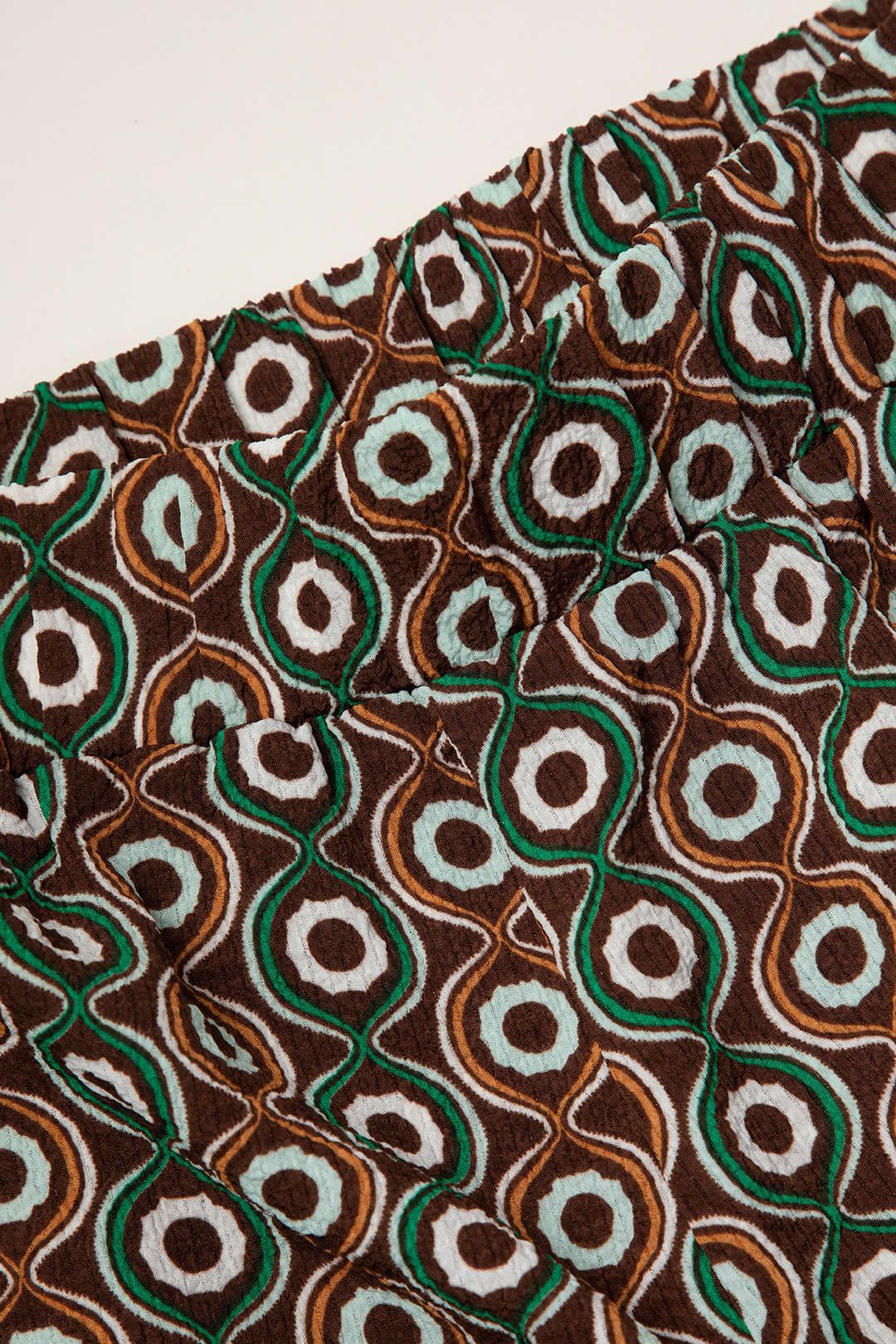 Geometrisk tryk elastisk talje lige benbukser sold by Micas product image thumbnail 3