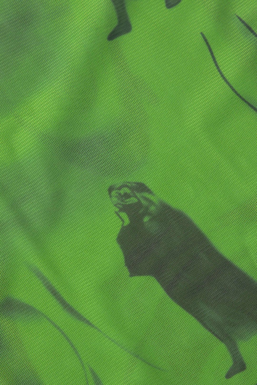 Abstract Print Mesh Long Sleeve Crop Top sold by Micas product image thumbnail 3