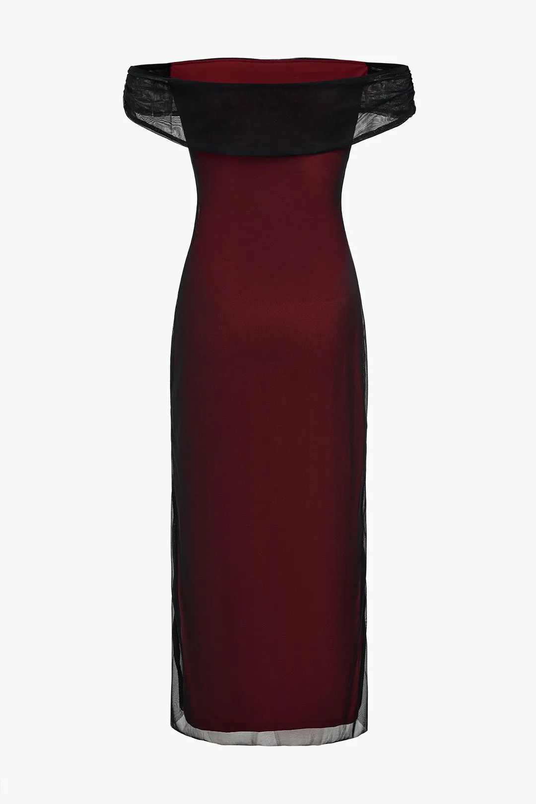 Mesh Off Shoulder Maxi Dress sold by Micas product image thumbnail 2