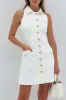 Lomme-minikjole med flere knapper sold by Micas