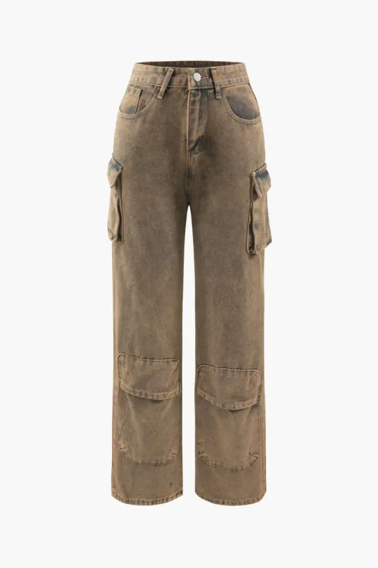 Tie Dye Cargo Jeans sold by Micas