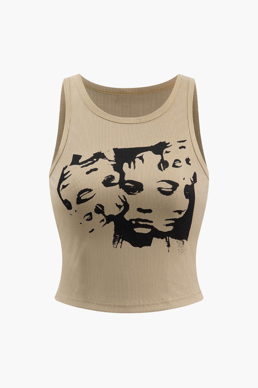 Face Print Tank Top sold by Micas