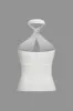 Solid knude halter skåret cami top sold by Micas