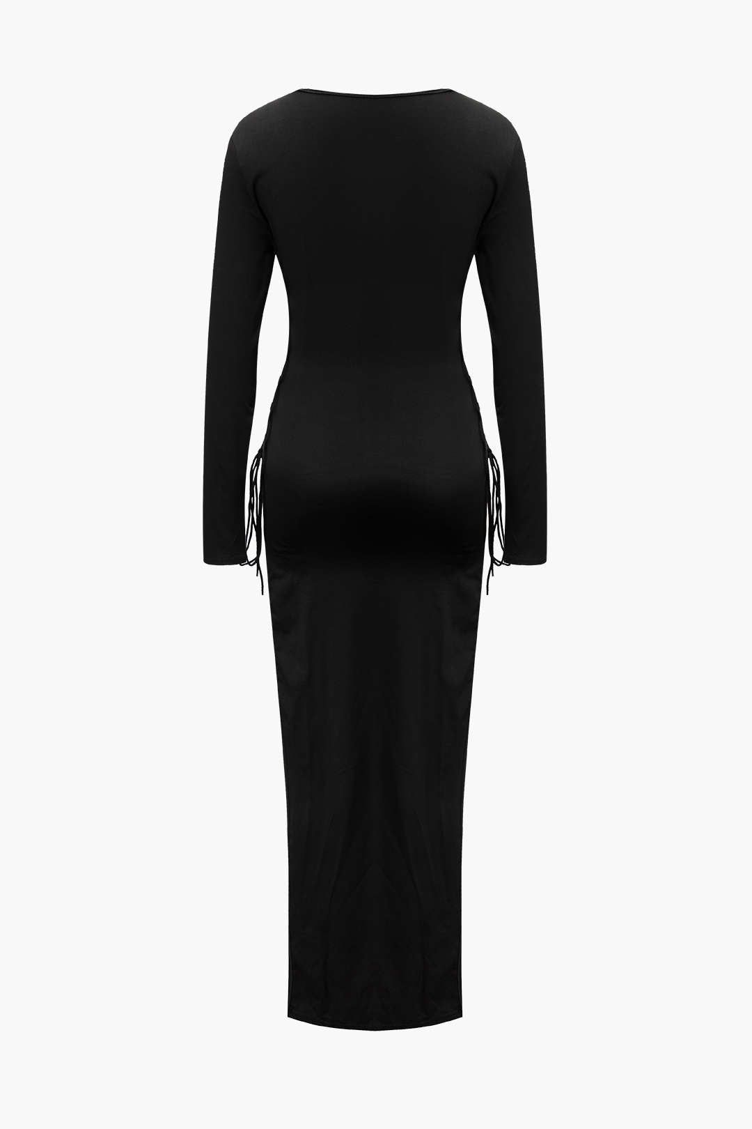 Tie Detail Long Sleeve Maxi Dress sold by Micas product image thumbnail 5
