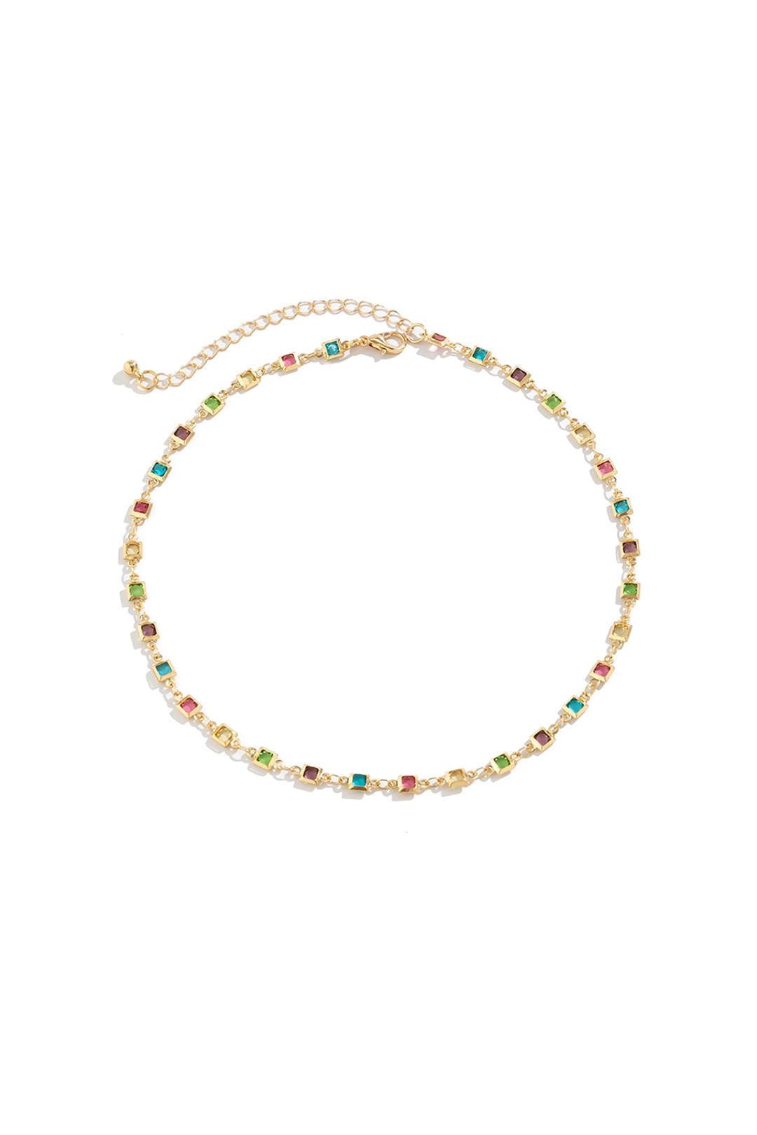 Colorful Rhinestone Decor Necklace sold by Micas product image thumbnail 2