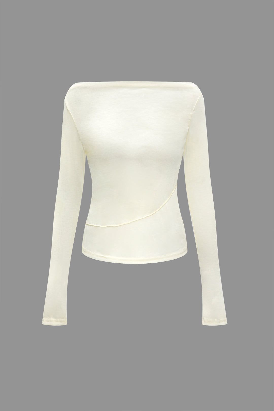 Off Shoulder Sheer Long Sleeve Top sold by Micas