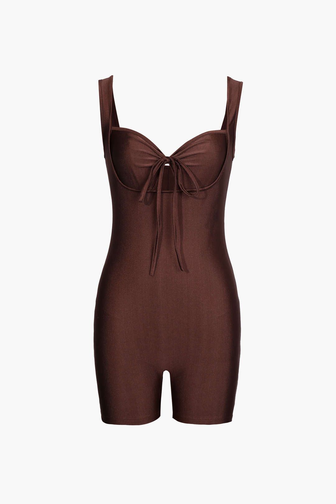 Solid Bow Front Bodysuit sold by Micas