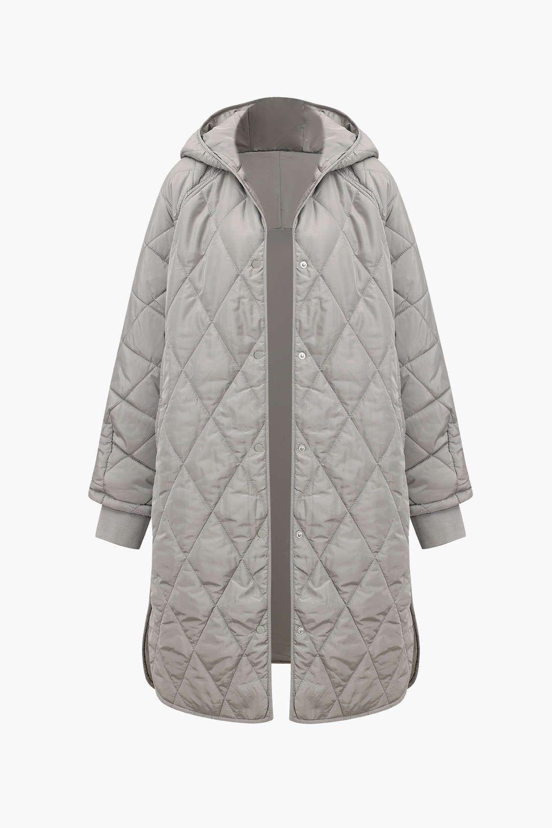 Diamond Quilted Hooded Jacket sold by Micas product image thumbnail 3