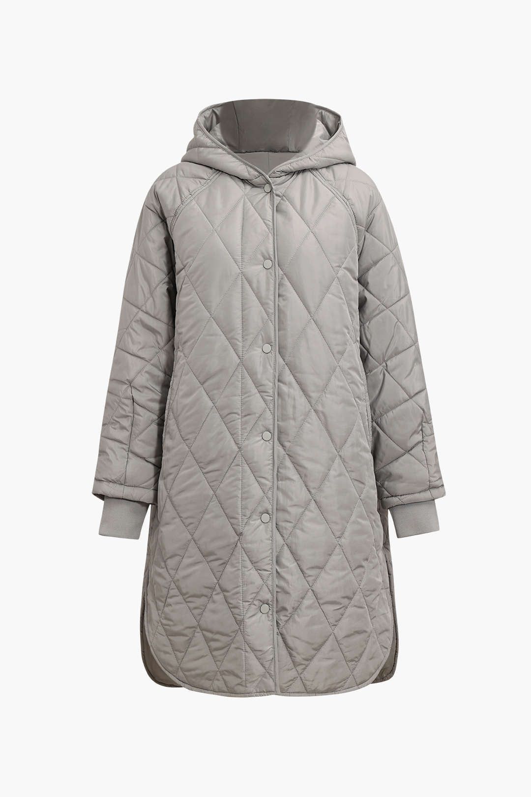 Diamond Quilted Hooded Jacket sold by Micas