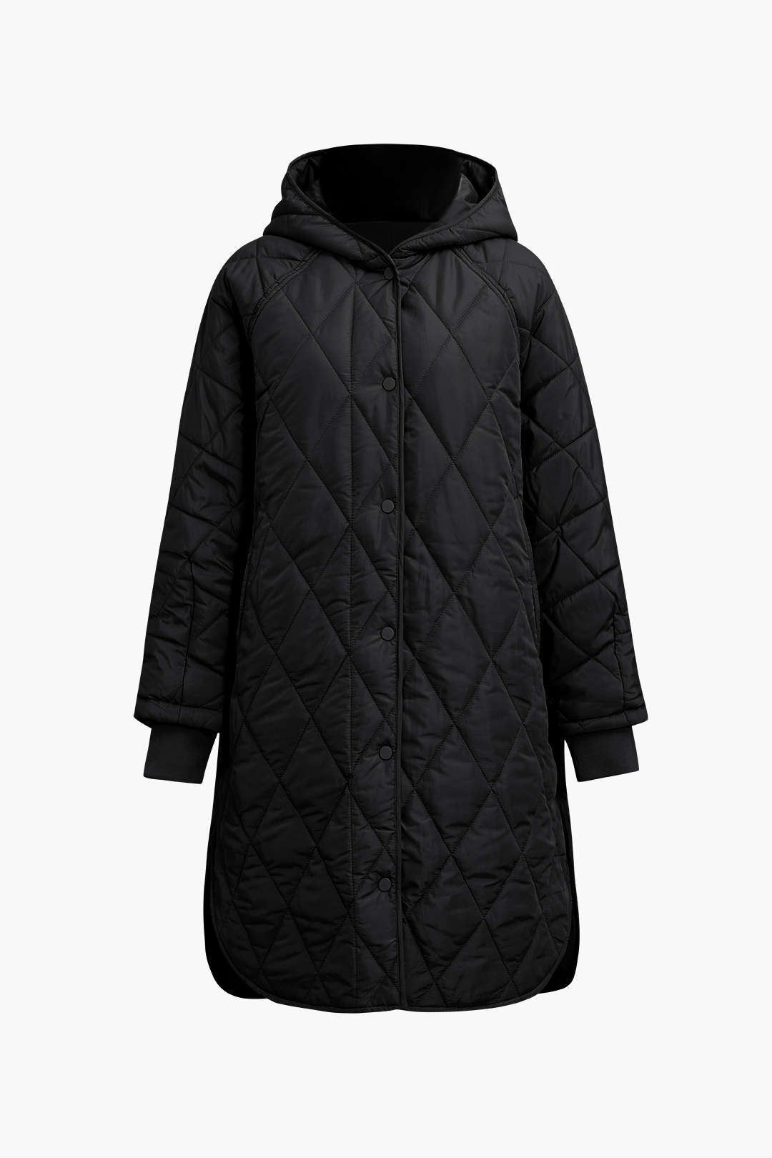 Diamond Quilted Hooded Jacket sold by Micas product image thumbnail 2