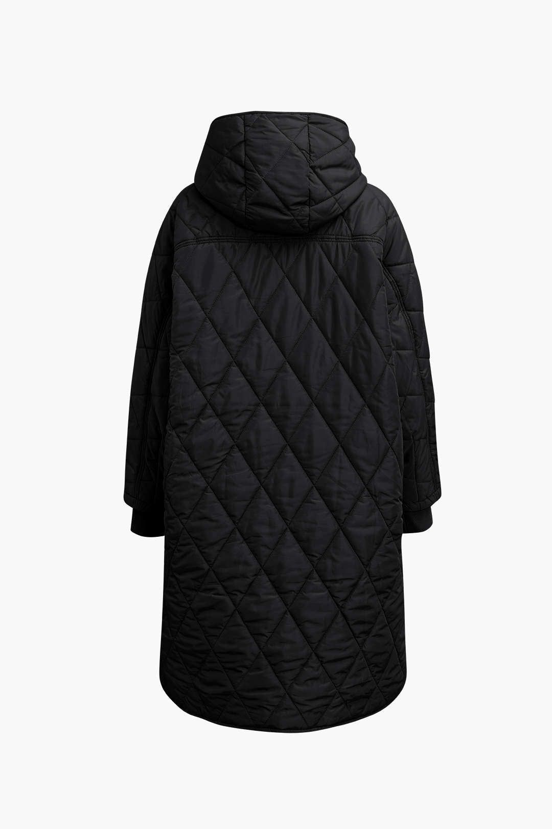 Diamond Quilted Hooded Jacket sold by Micas product image thumbnail 6
