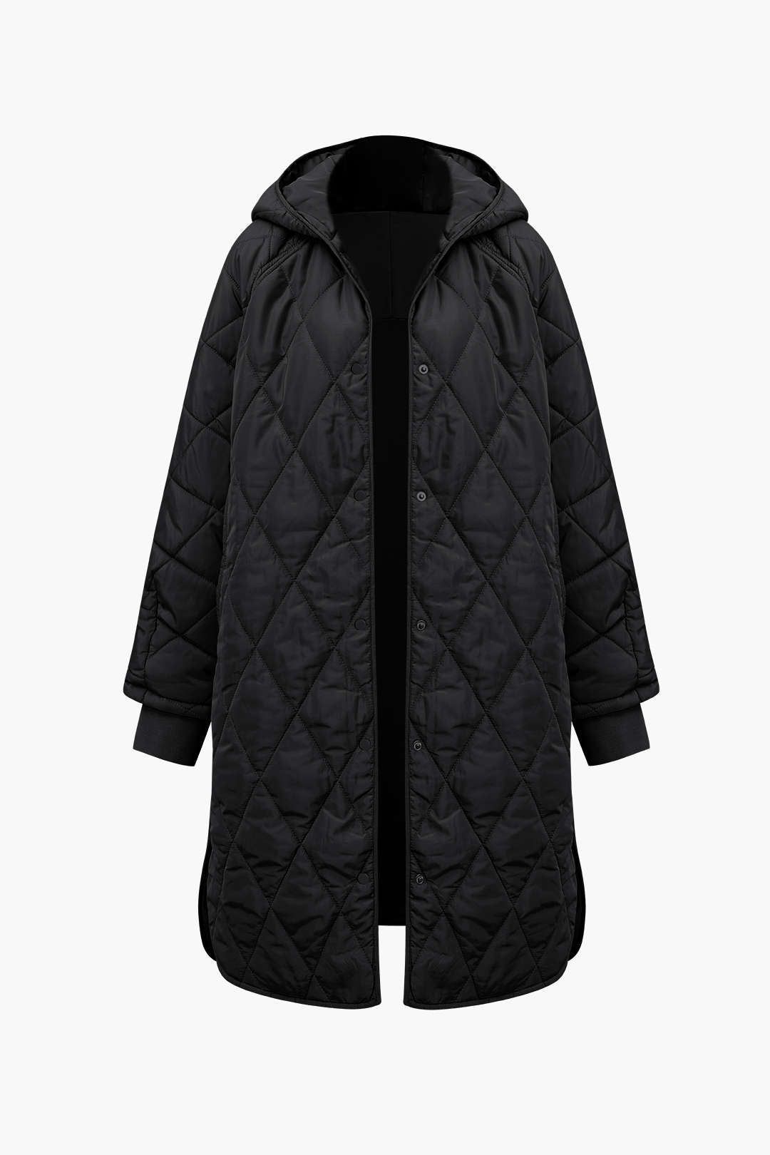 Diamond Quilted Hooded Jacket sold by Micas product image thumbnail 4